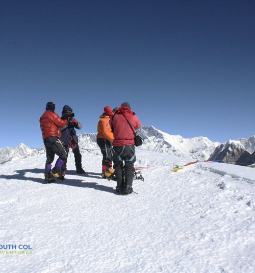 Celebrating At Mera Peak After A Successful Group Summit