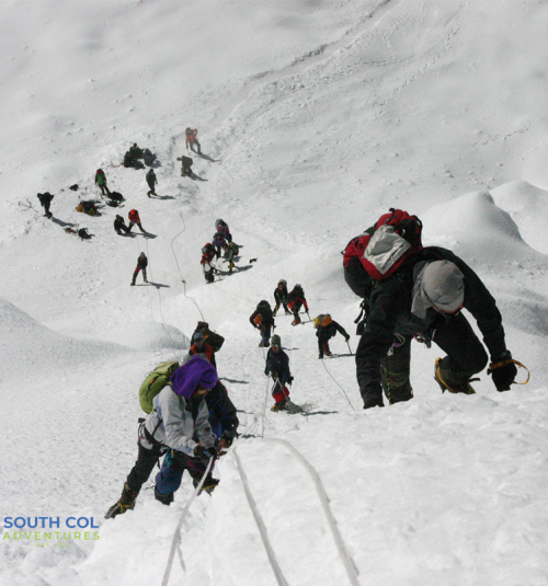 Climbing Island Peak Using Fixed Rope