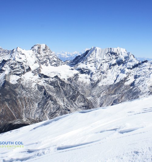 Mera Peak Summit View On Everest Region In Nepal