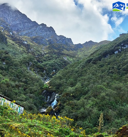 Uphill View Of Zartwa La Pass From Chutanga