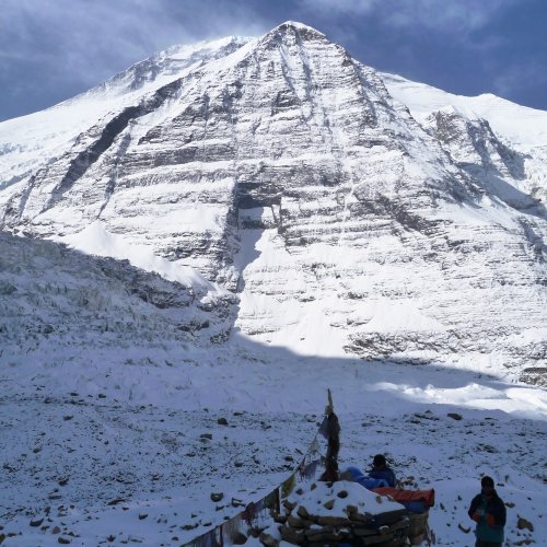 Dhaulagiri Peak view from Dhaulagiri Base Camp during Dhaulagiri Circuit trek in Nepal