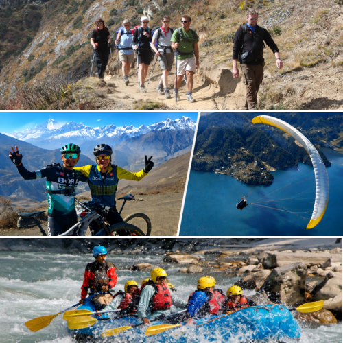 mardi himal trekking rafting, cycling, paragliding